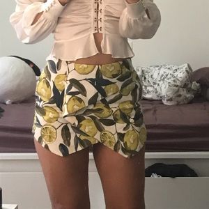 Topshop lemon skort